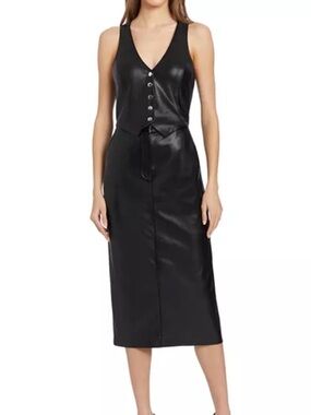 Amanda Uprichard Ethan Faux Leather Dress